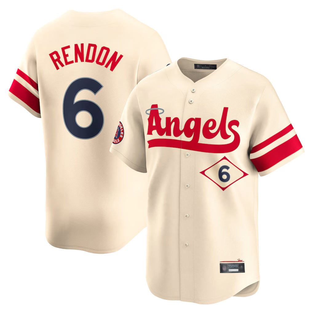 Davalo LA.Angels #6 Anthony Rendon Player Cream City Connect Limited Home Stitched Jerseys