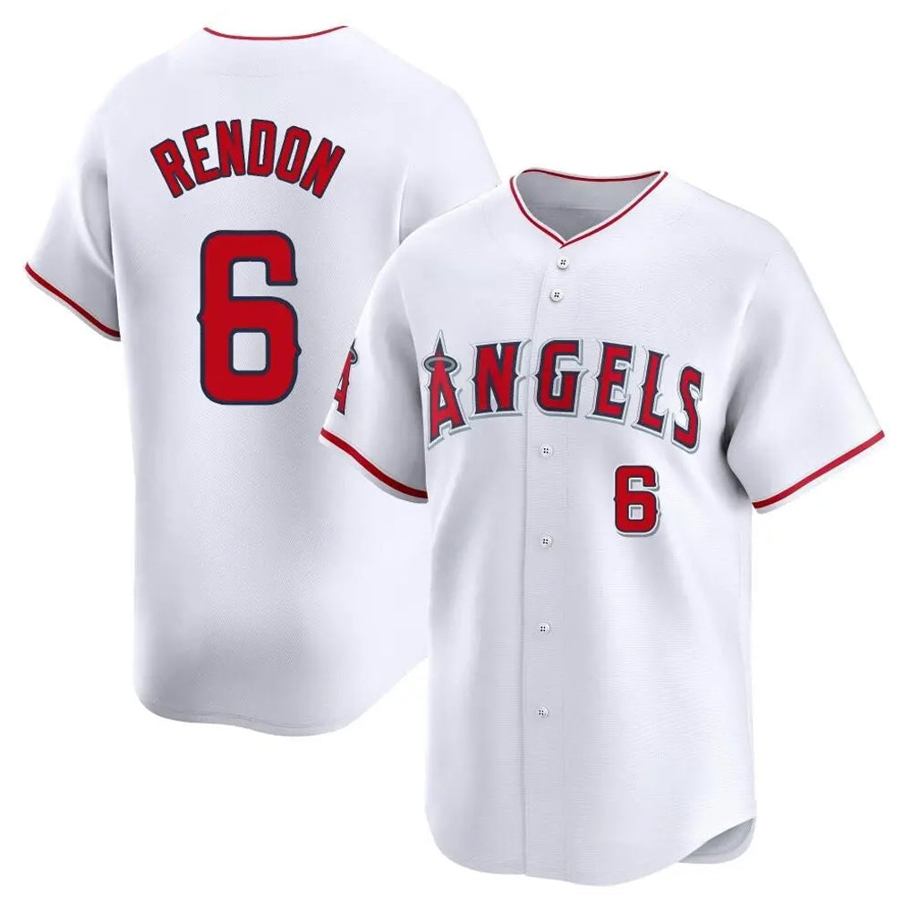 Davalo LA.Angels #6 Anthony Rendon Player White Limited Home Stitched Jerseys