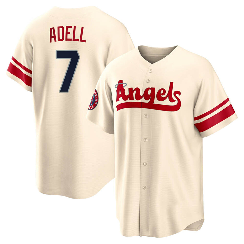 Davalo LA.Angels #7 Jo Adell Player Cream City Connect Home Stitched Jerseys
