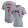 Davalo LA.Angels #7 Jo Adell Player Gray Home Limited Elite Stitched Jerseys