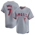Davalo LA.Angels #7 Jo Adell Player Gray Home Limited Stitched Jerseys