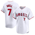 Davalo LA.Angels #7 Jo Adell Player White Limited Home Stitched Jerseys