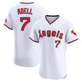 Davalo LA.Angels #7 Jo Adell Player White T-shirt Home Limited Elite Stitched Jerseys