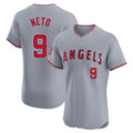 Davalo LA.Angels #9 Zach Neto Player Gray Home Limited Elite Stitched Jerseys