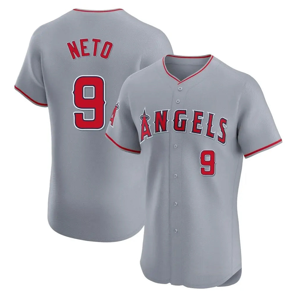 Davalo LA.Angels #9 Zach Neto Player Gray Home Limited Elite Stitched Jerseys