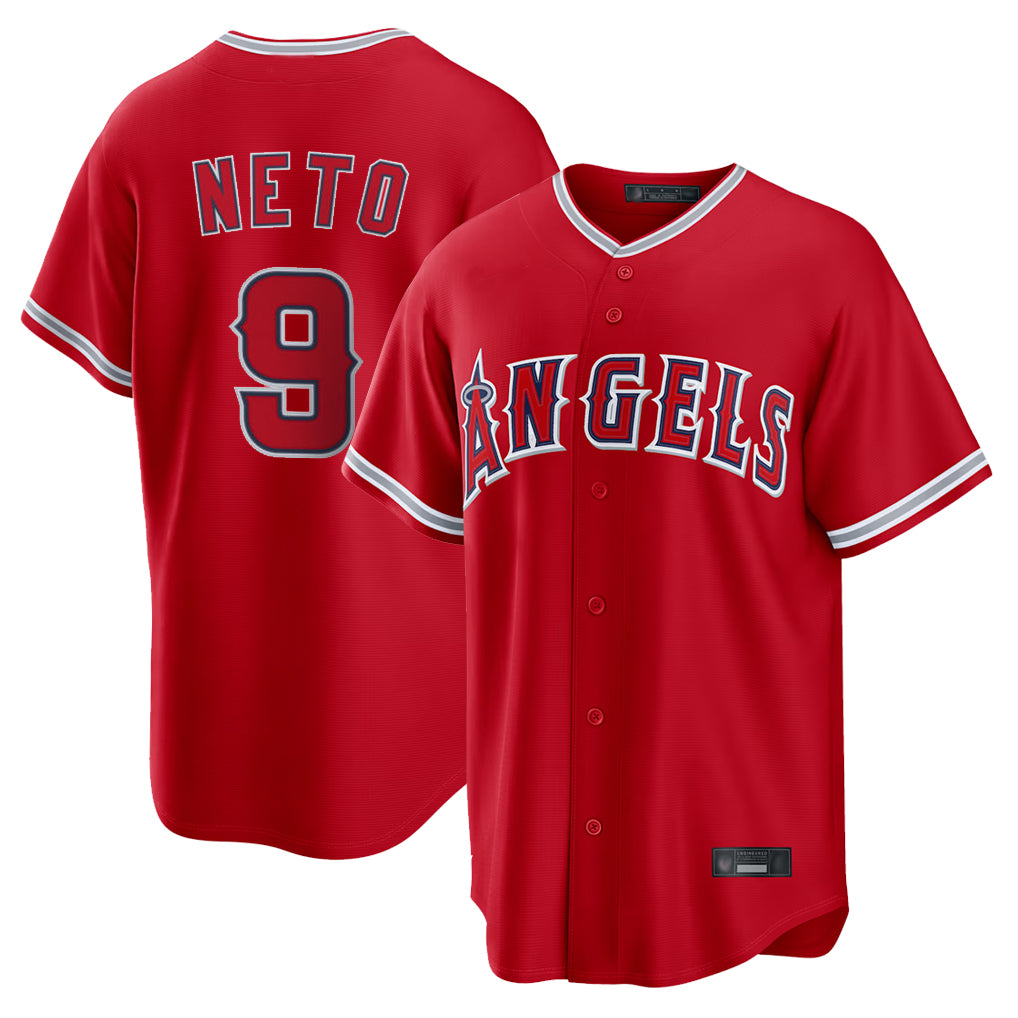 Davalo LA.Angels #9 Zach Neto Player Red Home Game Stitched Jerseys