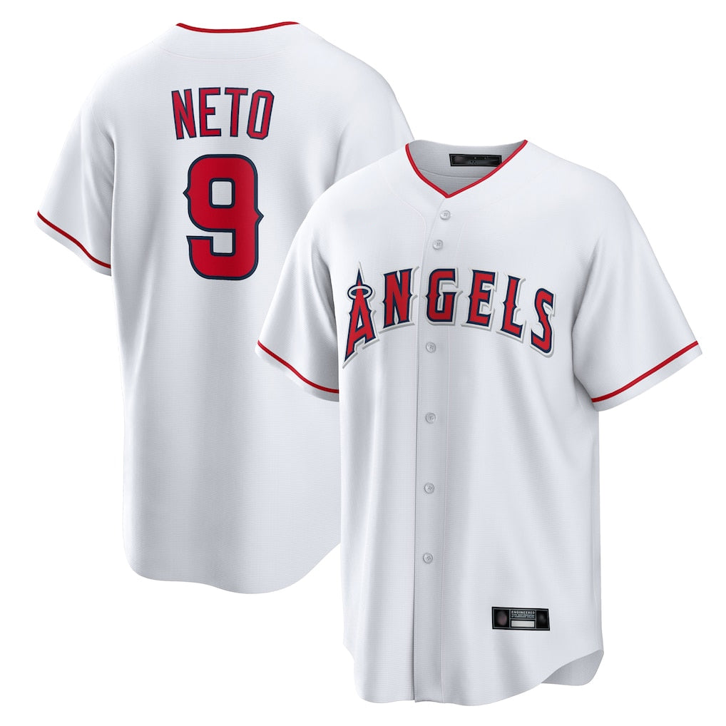 Davalo LA.Angels #9 Zach Neto Player White Home Game Stitched Jerseys