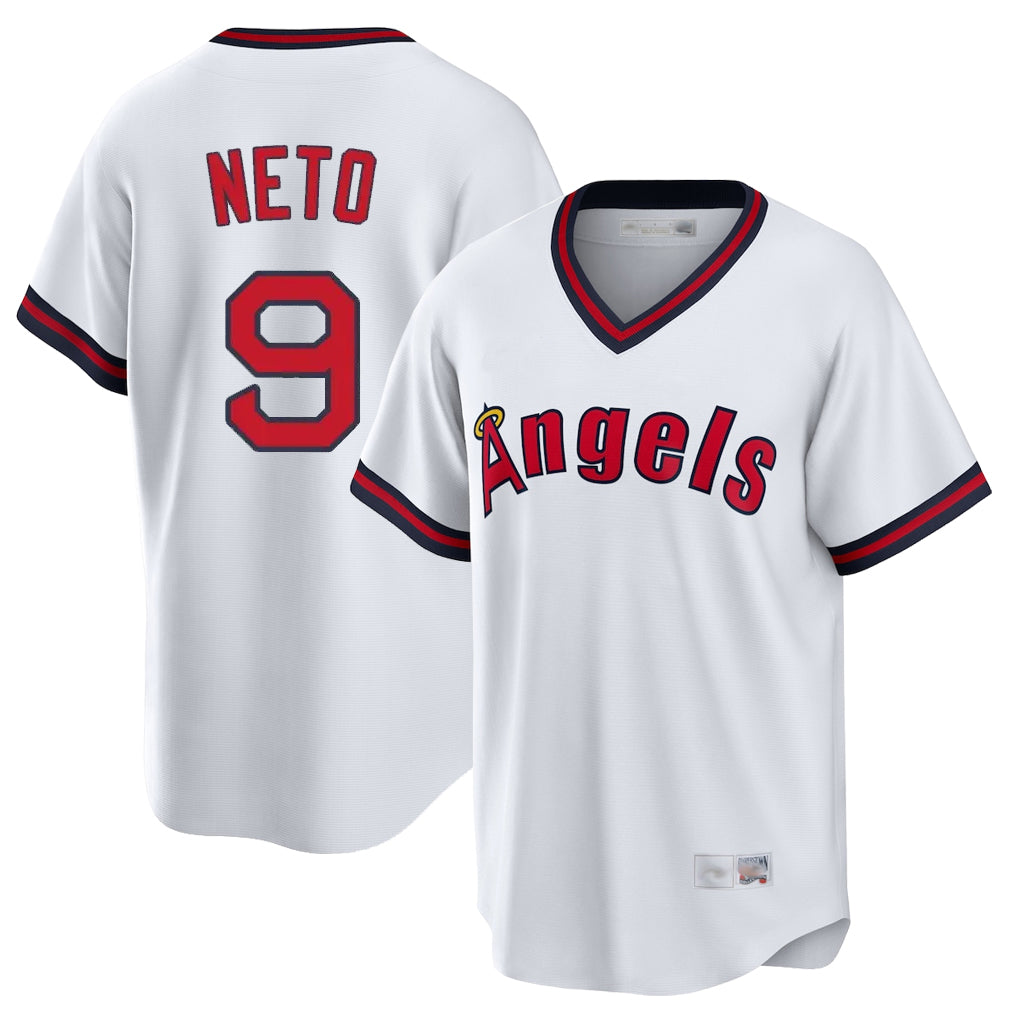 Davalo LA.Angels #9 Zach Neto Player White T-shirt Home Game Stitched Jerseys