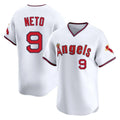 Davalo LA.Angels #9 Zach Neto Player White T-shirt Home Limited Stitched Jerseys