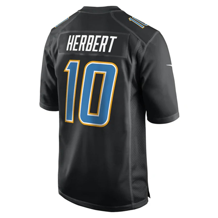 Davalo LA.Chargers #10 Justin Herbert Player Black Fashion Stitched Jerseys