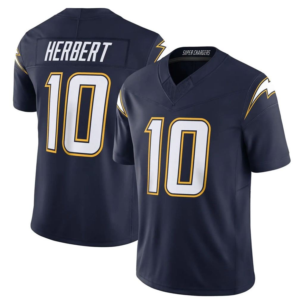 Davalo LA.Chargers #10 Justin Herbert Player Navy Vapor F.U.S.E. Limited Home Game Stitched Jerseys