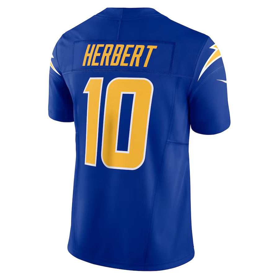 Davalo LA.Chargers #10 Justin Herbert Player Royal Vapor F.U.S.E. Limited Stitched Jerseys