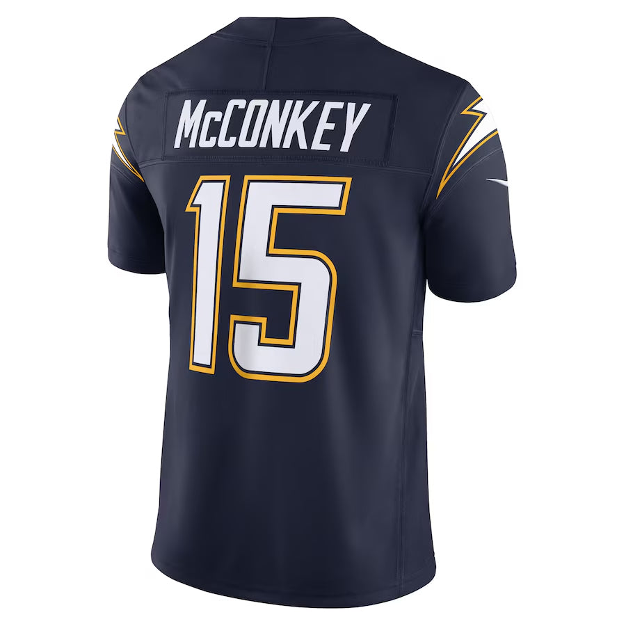 Davalo LA.Chargers #15 Ladd McConkey Navy Vapor F.U.S.E. Limited Stitched Jerseys