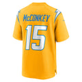 Davalo LA.Chargers #15 Ladd McConkey Player Gold Game Stitched Jerseys