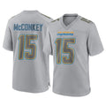 Davalo LA.Chargers #15 Ladd McConkey Player Gray Atmosphere Fashion Home Game Stitched Jerseys