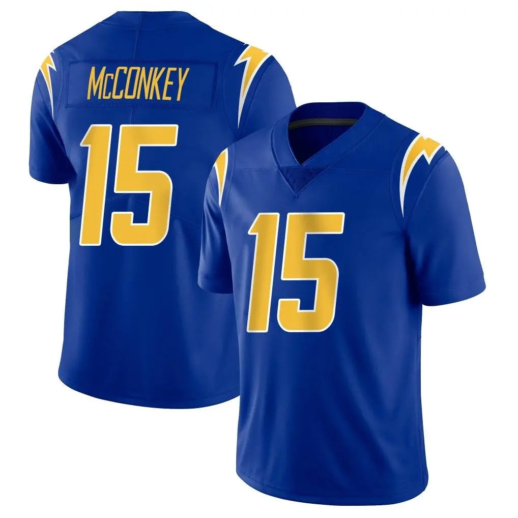 Davalo LA.Chargers #15 Ladd McConkey Player Royal Limited Vapor Home Game Stitched Jerseys