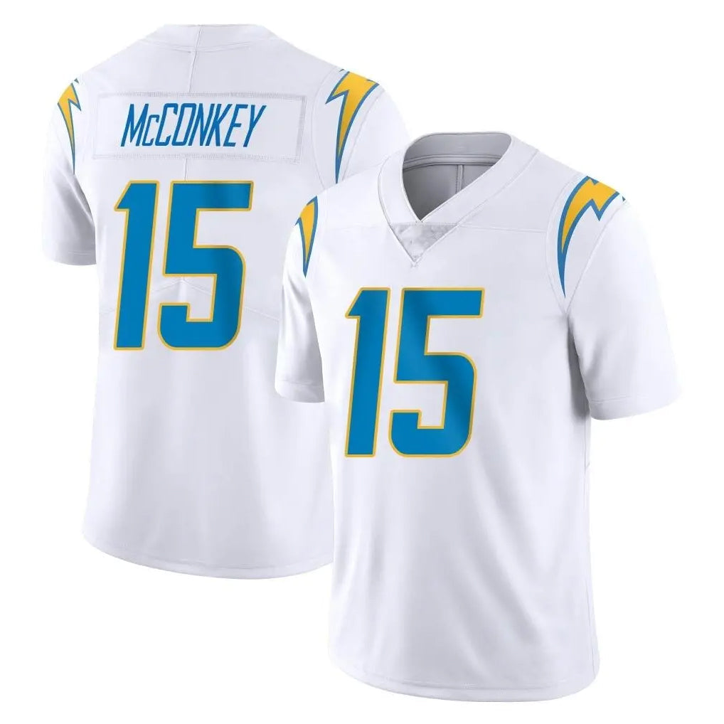Davalo LA.Chargers #15 Ladd McConkey Player White Limited Vapor Untouchable Home Game Stitched Jerseys