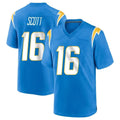 Davalo LA.Chargers #16 J.K. Scott Player Blue Home Game Stitched Jerseys