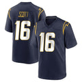 Davalo LA.Chargers #16 J.K. Scott Player Navy Home Game Stitched Jerseys