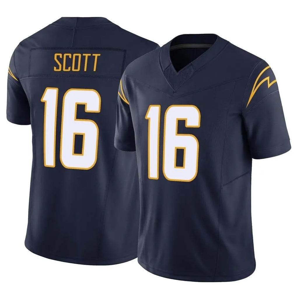 Davalo LA.Chargers #16 J.K. Scott Player Navy Limited Vapor F.U.S.E. Home Game Stitched Jerseys