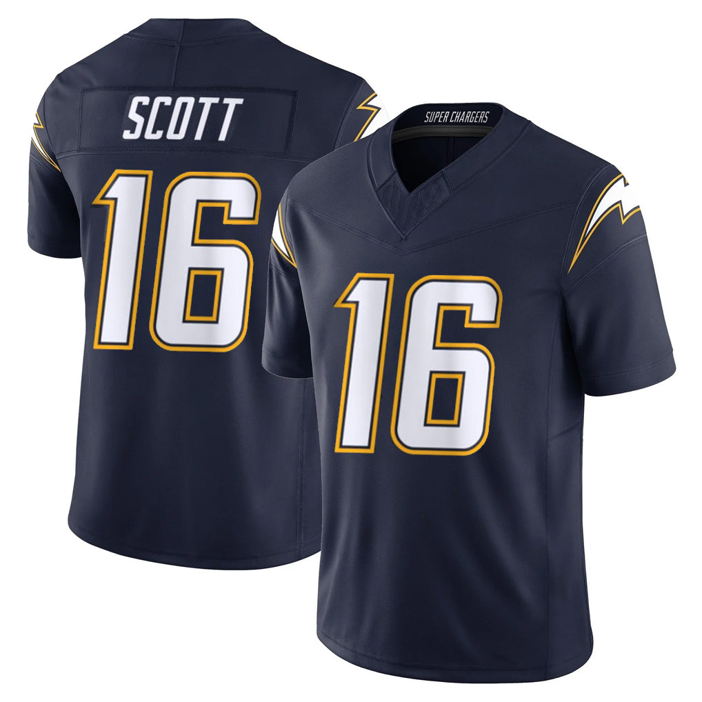 Davalo LA.Chargers #16 J.K. Scott Player Navy Vapor F.U.S.E. Limited Home Game Stitched Jerseys