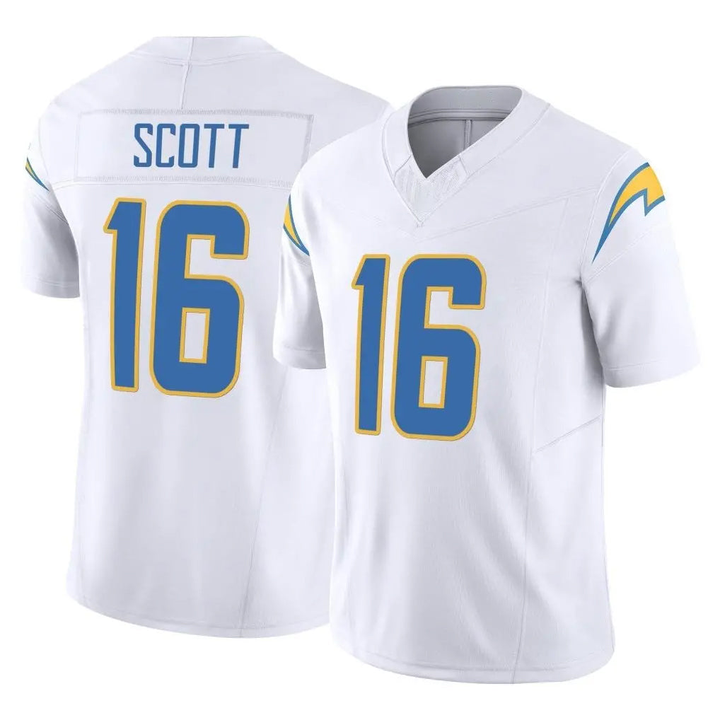 Davalo LA.Chargers #16 J.K. Scott Player White Limited Vapor F.U.S.E. Home Game Stitched Jerseys