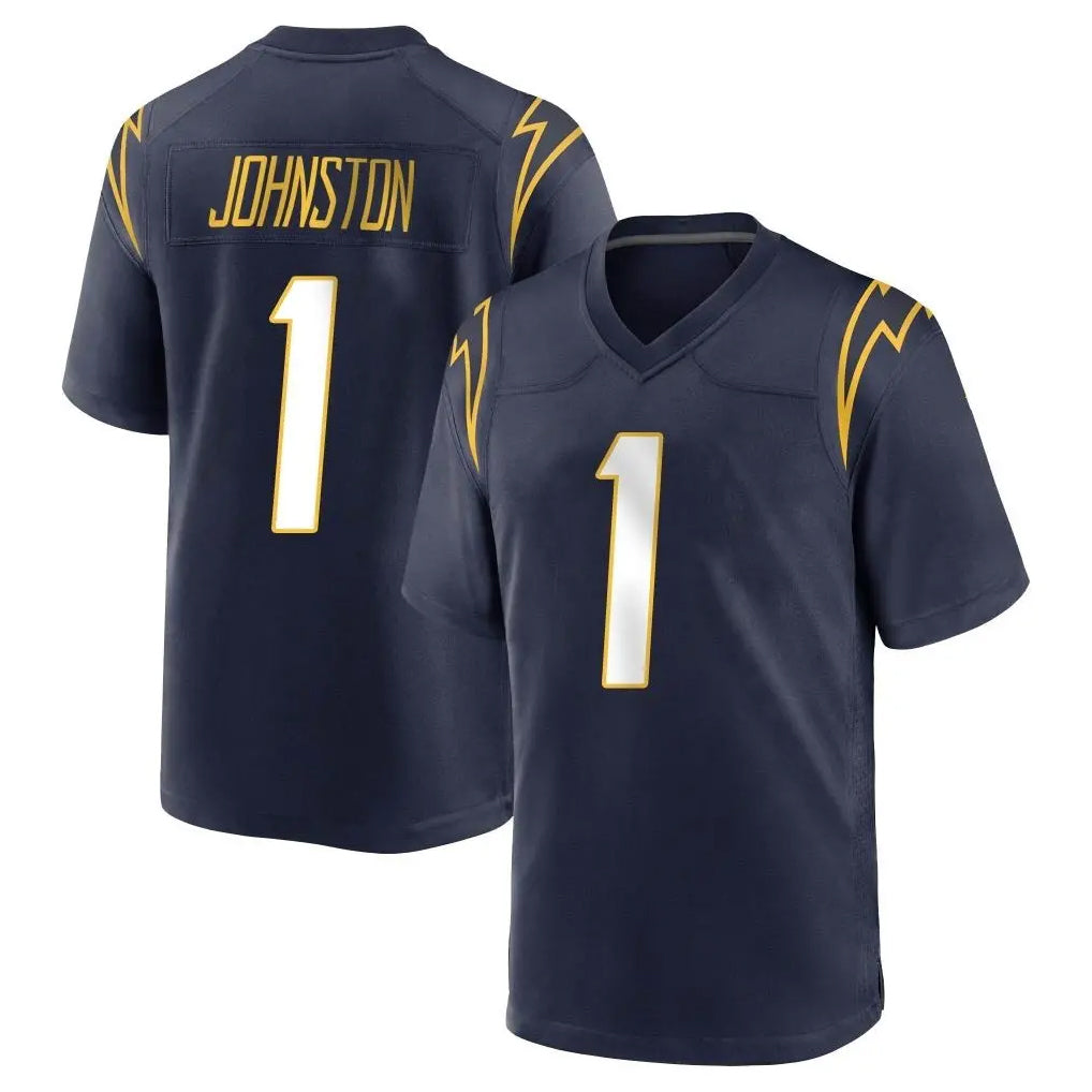Davalo LA.Chargers #1 Quentin Johnston Player Navy Home Game Stitched Jerseys