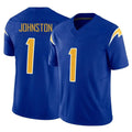 Davalo LA.Chargers #1 Quentin Johnston Player Royal Limited Vapor F.U.S.E. Home Game Stitched Jerseys