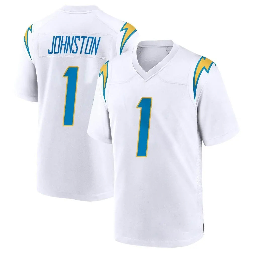 Davalo LA.Chargers #1 Quentin Johnston Player White Home Game Stitched Jerseys