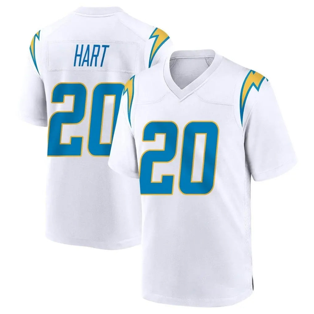 Davalo LA.Chargers #20 Cam Hart Player White Home Game Stitched Jerseys