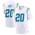 Davalo LA.Chargers #20 Cam Hart Player White Home Game Stitched Jerseys