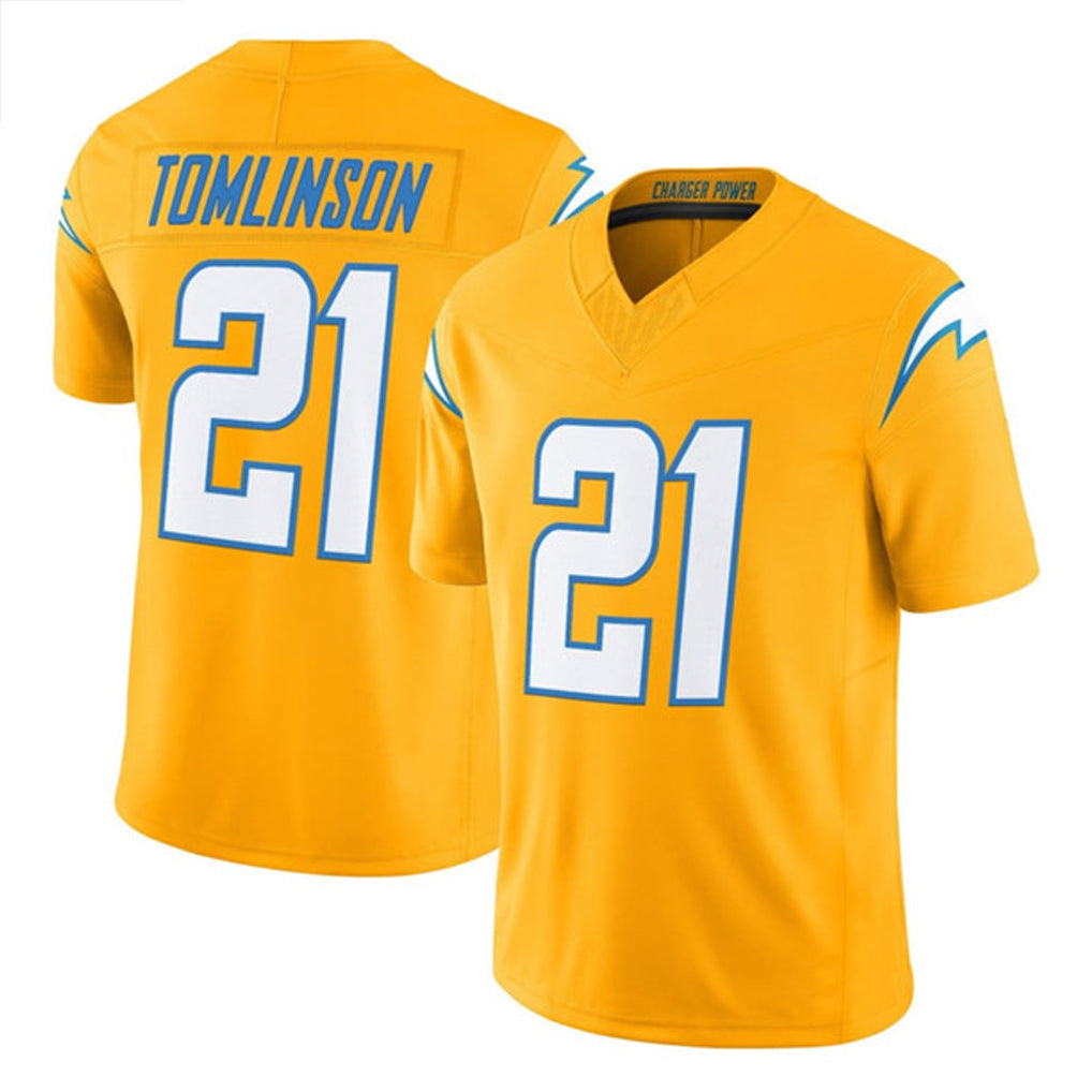 Davalo LA.Chargers #21 LaDainian Tomlinson Player Gold F.U.S.E. Vapor Limited Stitched Jerseys