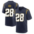 Davalo LA.Chargers #28 Kimani Vidal Player Navy Home Game Stitched Jerseys