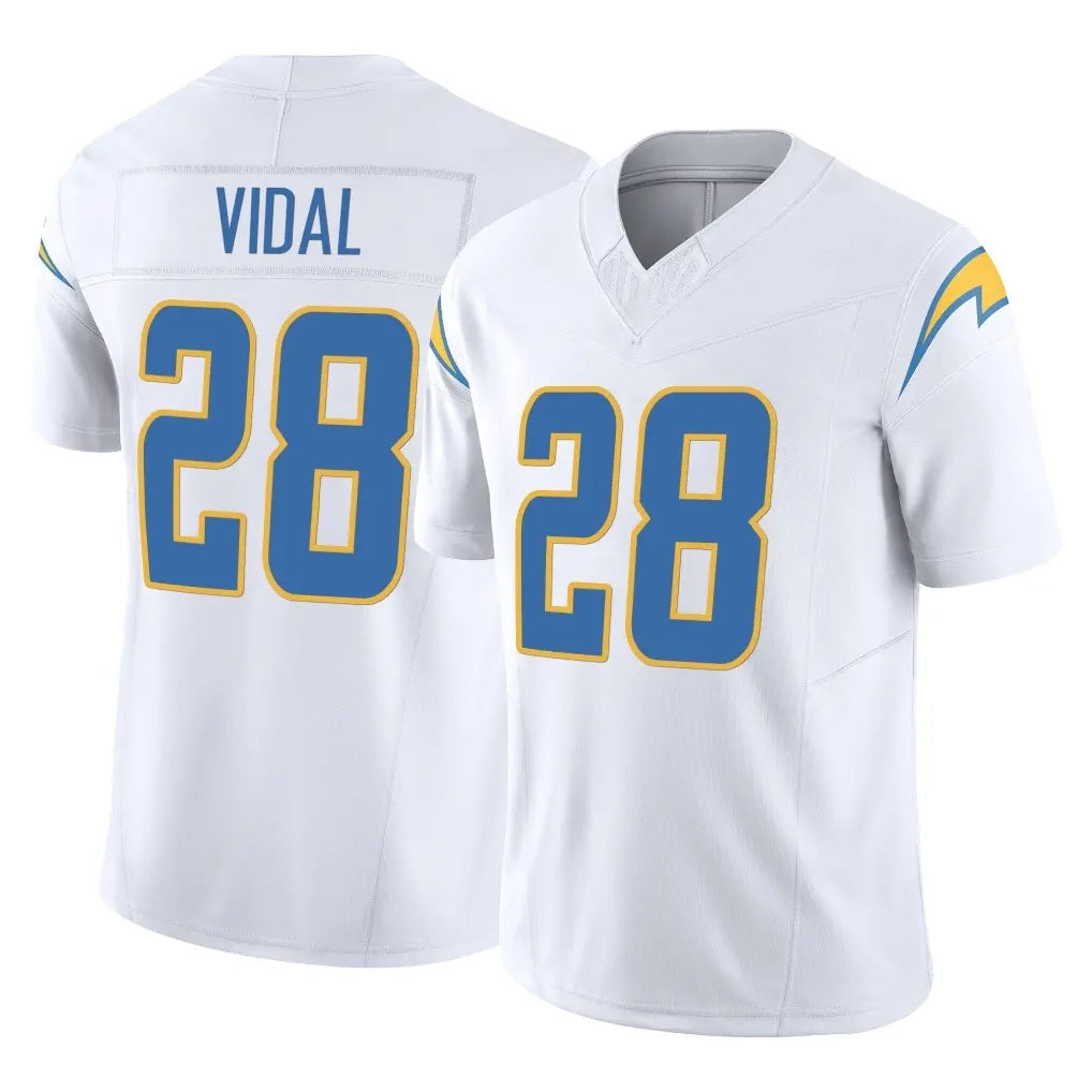 Davalo LA.Chargers #28 Kimani Vidal Player White Limited Vapor F.U.S.E. Home Game Stitched Jerseys