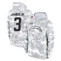 Davalo LA.Chargers #3 Derwin James Jr. Player Arctic Camo Salute to Service Hoodies Limited Game Stitched Jerseys
