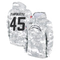 Davalo LA.Chargers #45 Tuli Tuipulotu Player Arctic Camo Salute to Service Hoodies Limited Game Stitched Jerseys