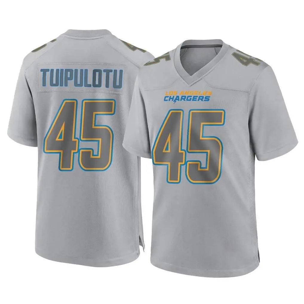 Davalo LA.Chargers #45 Tuli Tuipulotu Player Gray Atmosphere Fashion Home Game Stitched Jerseys