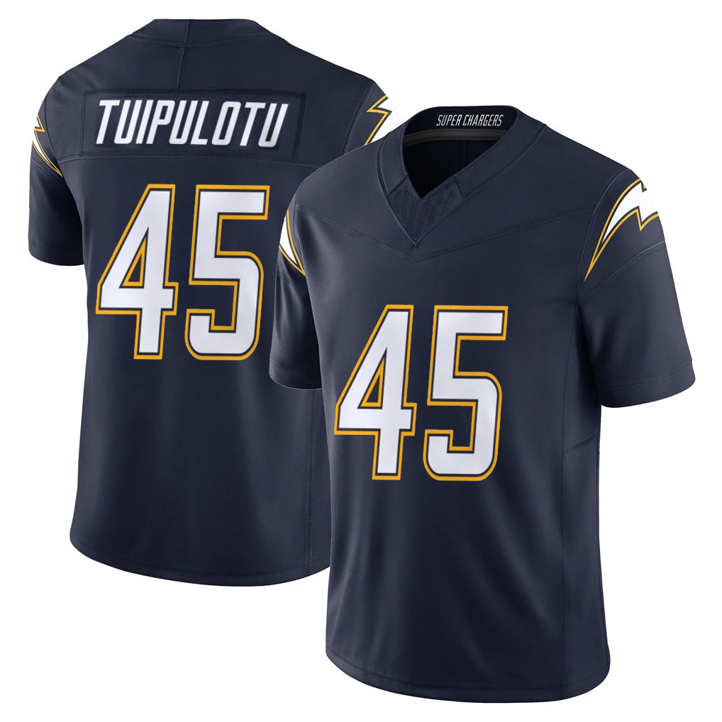 Davalo LA.Chargers #45 Tuli Tuipulotu Player Navy Vapor F.U.S.E. Limited Home Game Stitched Jerseys