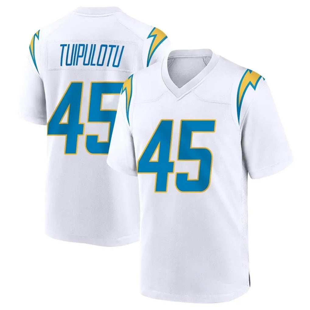 Davalo LA.Chargers #45 Tuli Tuipulotu Player White Home Game Stitched Jerseys
