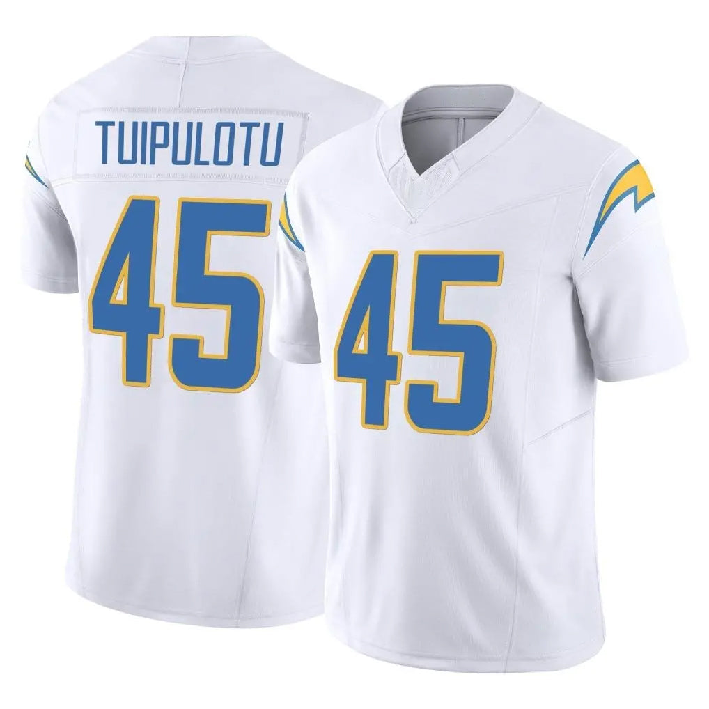 Davalo LA.Chargers #45 Tuli Tuipulotu Player White Limited Vapor F.U.S.E. Home Game Stitched Jerseys