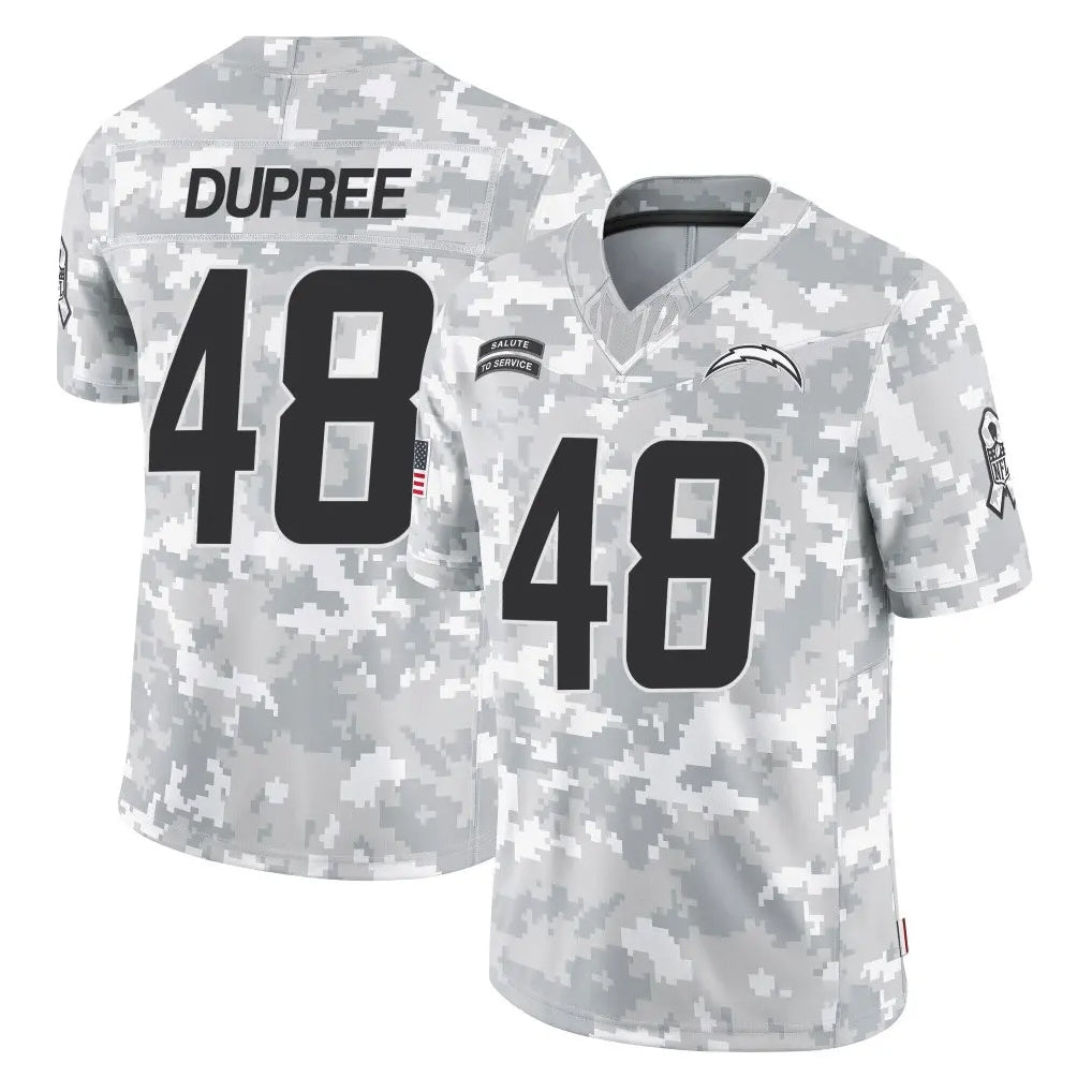 Davalo LA.Chargers #48 Bud Dupree Player Arctic Camo Salute To Service Limited Game Stitched Jerseys