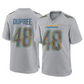 Davalo LA.Chargers #48 Bud Dupree Player Gray Atmosphere Fashion Home Game Stitched Jerseys