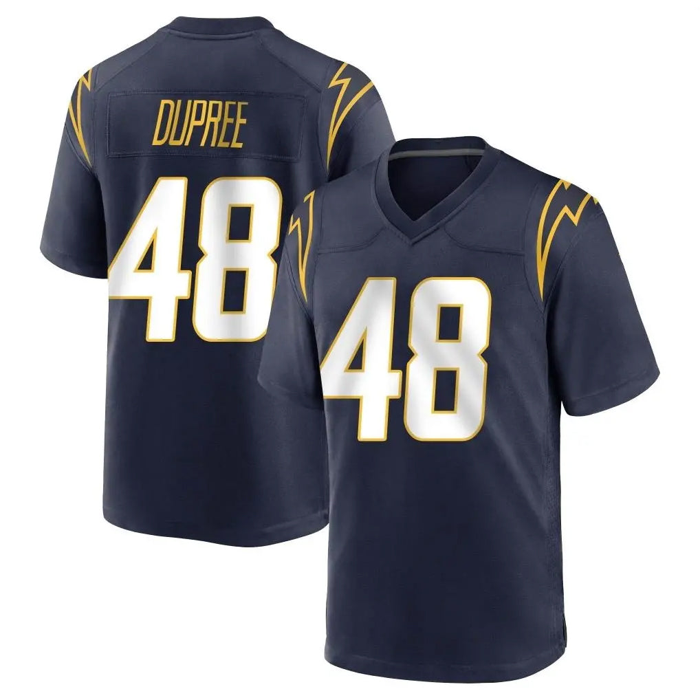 Davalo LA.Chargers #48 Bud Dupree Player Navy Home Game Stitched Jerseys