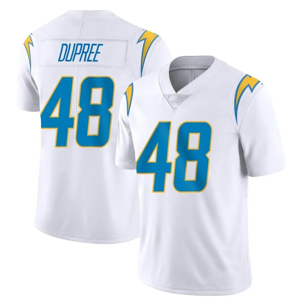 Davalo LA.Chargers #48 Bud Dupree Player White Limited Vapor Untouchable Home Game Stitched Jerseys