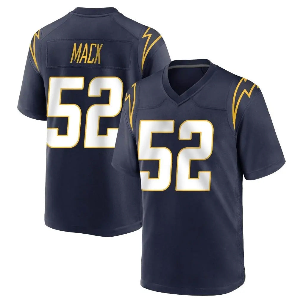 Davalo LA.Chargers #52 Khalil Mack Player Navy Home Game Stitched Jerseys