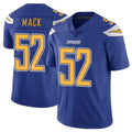 Davalo LA.Chargers #52 Khalil Mack Player Royal Limited Color Rush Vapor Untouchable Home Game Stitched Jerseys