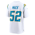 Davalo LA.Chargers #52 Khalil Mack White Game Stitched Jerseys