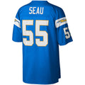 Davalo LA.Chargers #55 Junior Seau Mitchell & Ness Powder Blue Legacy Replica Stitched Jerseys