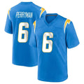 Davalo LA.Chargers #6 Denzel Perryman Player Blue Home Game Stitched Jerseys