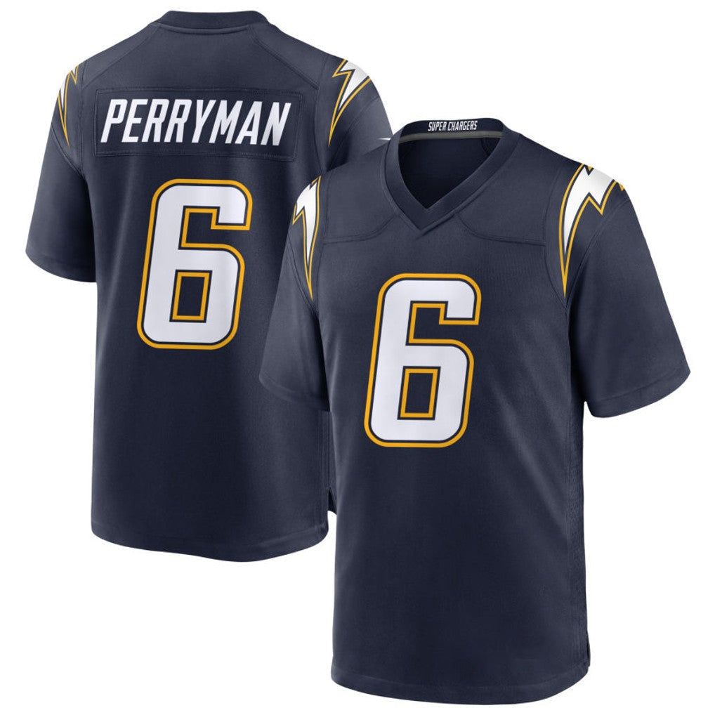 Davalo LA.Chargers #6 Denzel Perryman Player Navy Alternate Home Game Stitched Jerseys